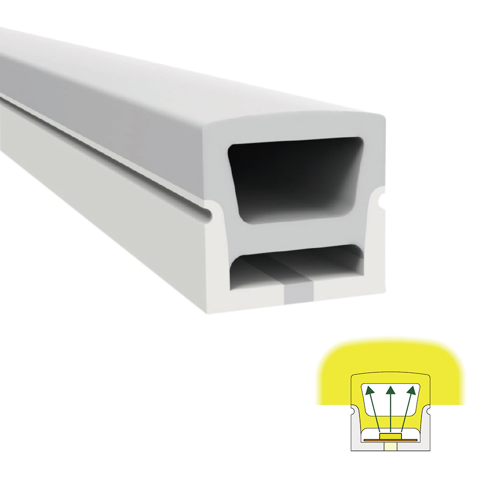 Silicone Flex Tube Lighting LED Diffuser Waterproof 180° Top Emitting 14*14mm Silicone Flex Tube Lighting LED Diffuser Waterproof 180° Top Emitting 14*14mm
